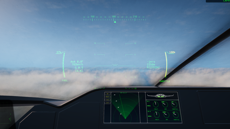 The cockpit of the SFB-81 Darkreach